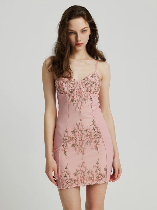 Cami Embroided Bodycon Dress