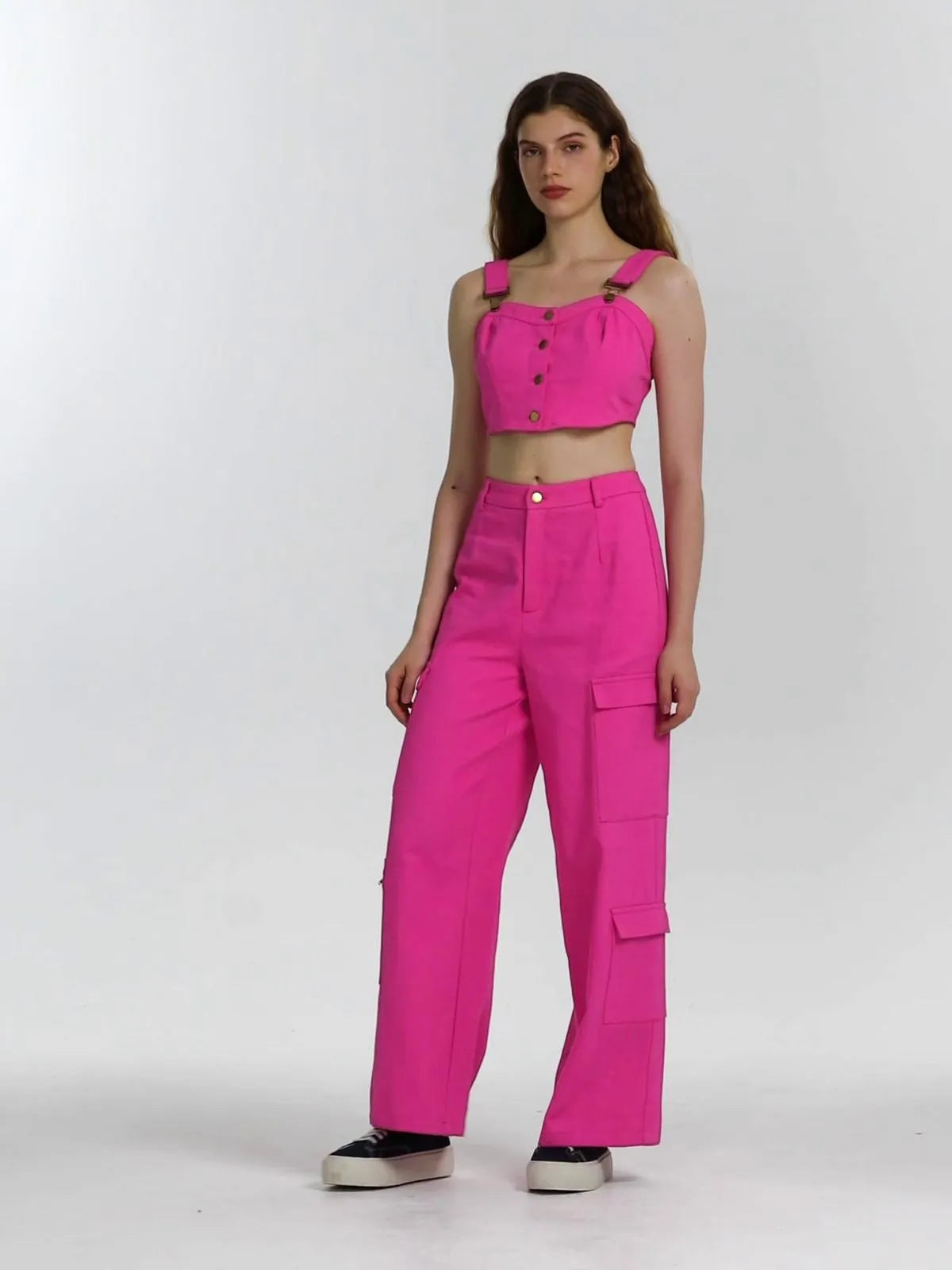 Crop Top And Trousers Co-ord Set