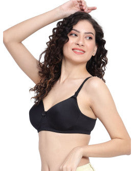 Silky Soft Padded 3/4th Coverage Bra-Butterbee-Bisque Beige